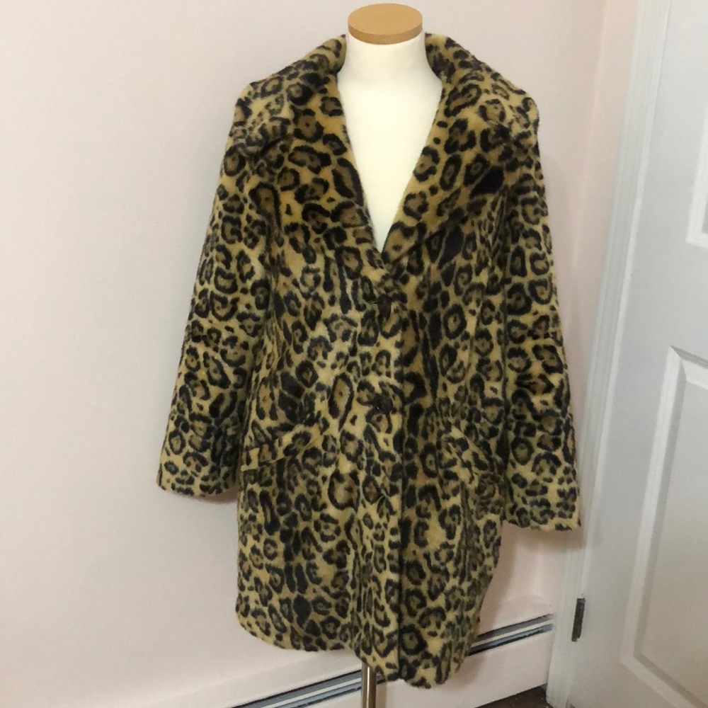 Cheetah Print Faux Fur Coat